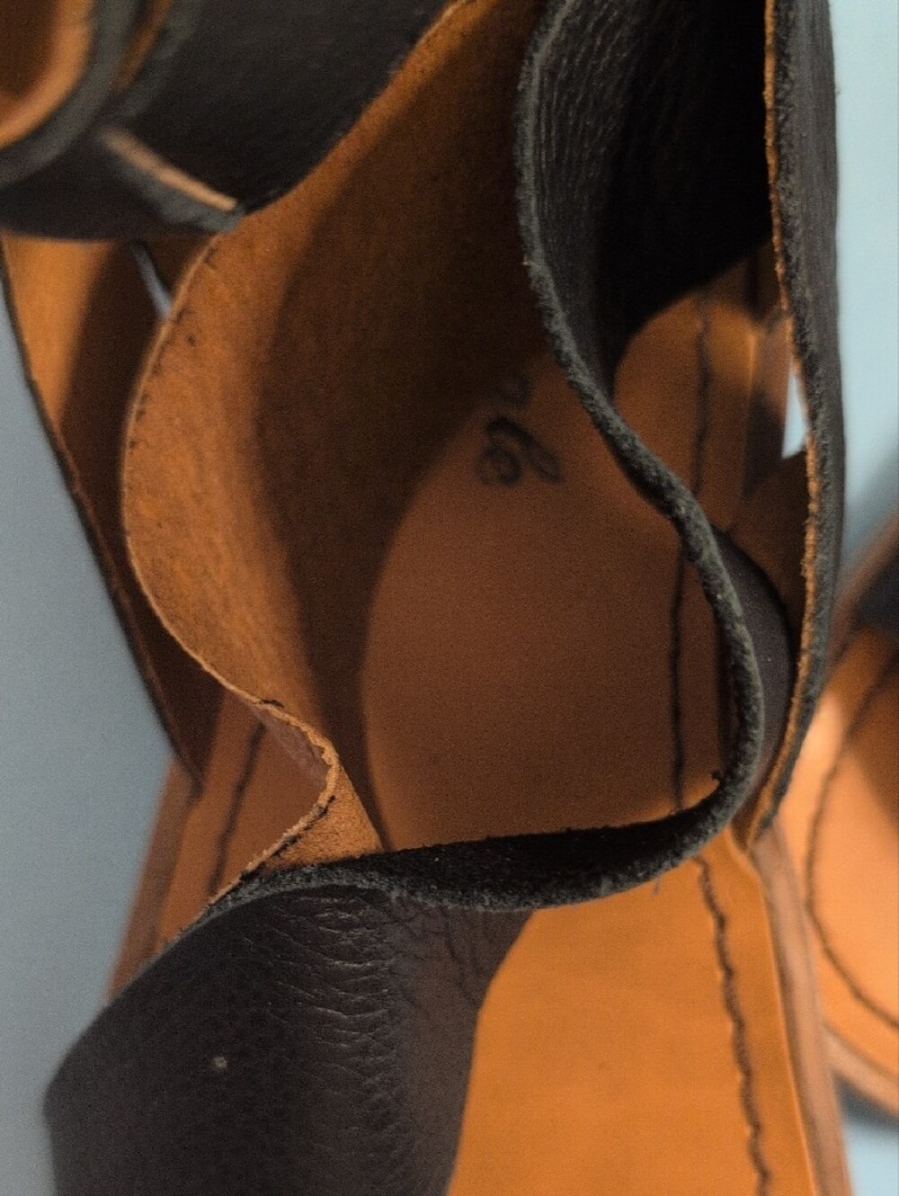 Free People, Black, Leather Ankle-Strap Gladiator Sandals, Size 39, U.S. 9 - Picture 9 of 12